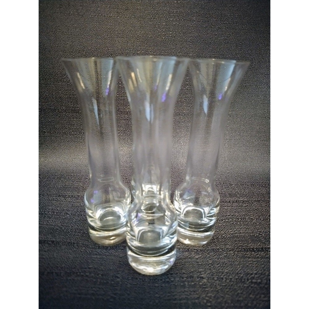 Vintage Tequila Test Tube Shooters - Set of 4 Curved Lip Shot Glasses, 2 oz